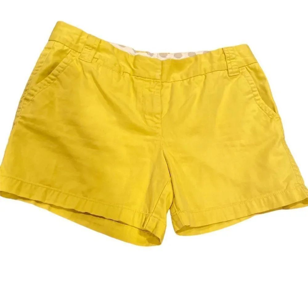 J Crew Chino Classic Twill City Fit Size 8 Yellow Shorts
